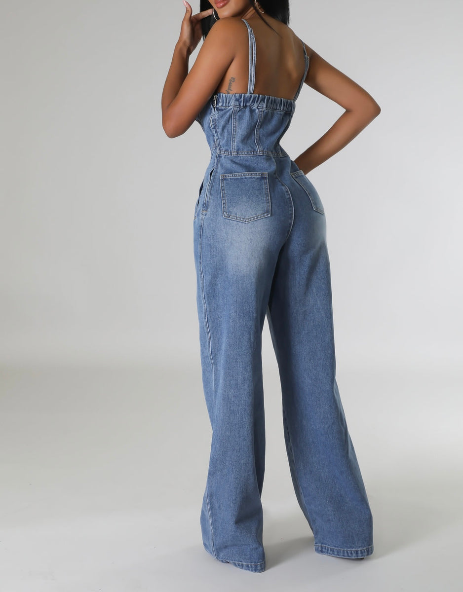 Denim Jumpsuit – Kyniti's Exquisite Trap Denim Jumpsuit – Kyniti's Exquisite Trap